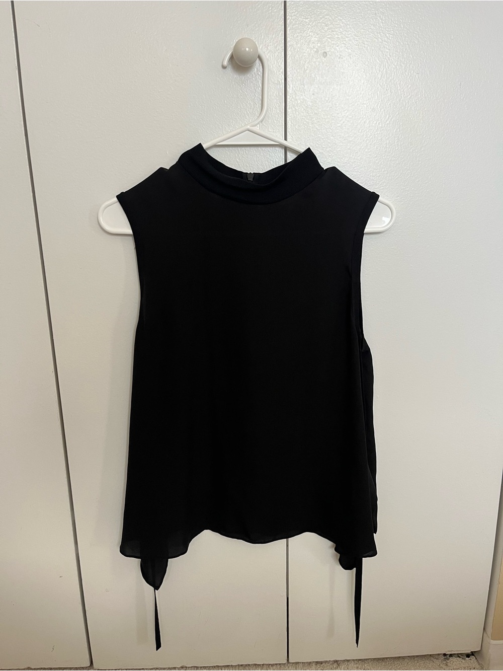 Vince Rib Trim Shell Black Silk